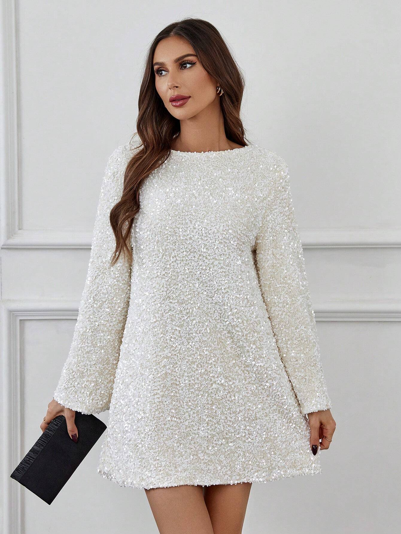 MAMA Sequined Tie-back Dress (Buy 2 Free Shipping)