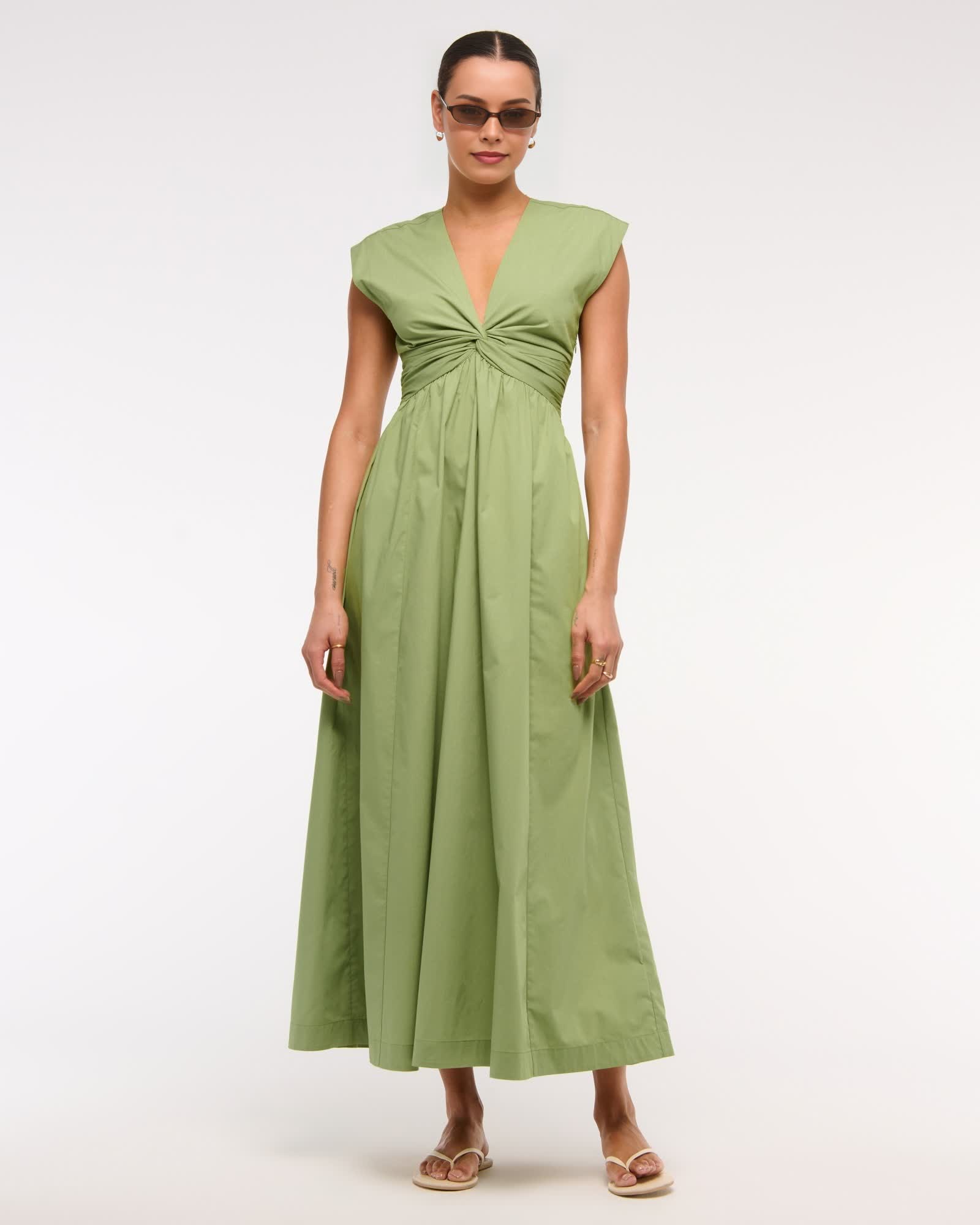 Twist-Front Maxi Dress (Buy 2 Free Shipping)