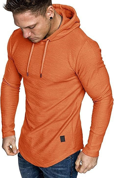 Mens Fashion Hoodies Fleece Long Sleeve Athletic Sweatshirt Pullover