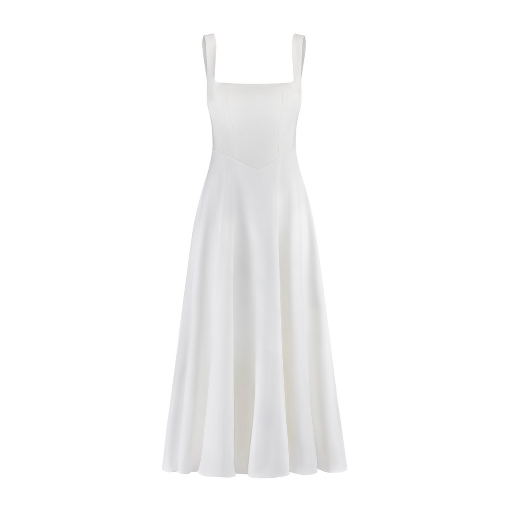 Muse Low Waist Square Neck Midi Dress(BUY 2 FREE SHIPPING)