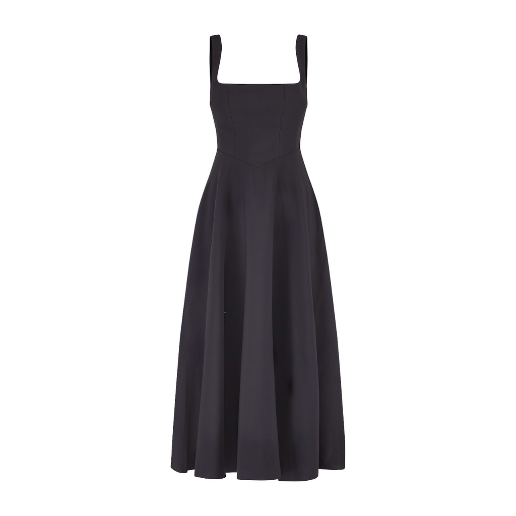 Muse Low Waist Square Neck Midi Dress(BUY 2 FREE SHIPPING)