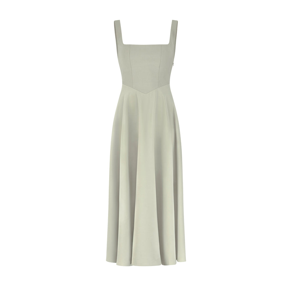 Muse Low Waist Square Neck Midi Dress(BUY 2 FREE SHIPPING)